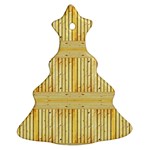 Wood Texture Grain Light Oak Ornament (Christmas Tree)  Front