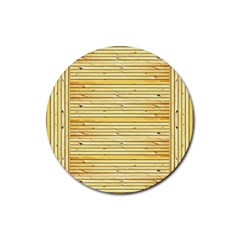 Wood Texture Background Light Rubber Round Coaster (4 Pack)  by Nexatart