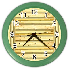 Wood Texture Background Light Color Wall Clocks by Nexatart