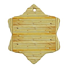 Wood Texture Background Light Ornament (Snowflake)