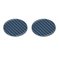 Diagonal Stripes Pinstripes Cufflinks (oval) by Nexatart