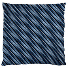 Diagonal Stripes Pinstripes Standard Flano Cushion Case (two Sides) by Nexatart
