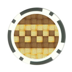 Wood Texture Grain Weave Dark Poker Chip Card Guard (10 Pack) by Nexatart