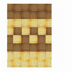 Wood Texture Grain Weave Dark Large Garden Flag (two Sides)