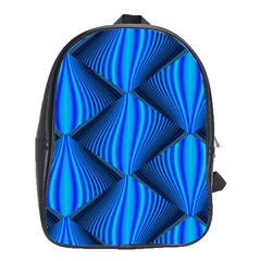 Abstract Waves Motion Psychedelic School Bag (xl) by Nexatart