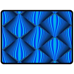 Abstract Waves Motion Psychedelic Double Sided Fleece Blanket (large)  by Nexatart