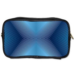 Converging Lines Blue Shades Glow Toiletries Bags 2-side by Nexatart