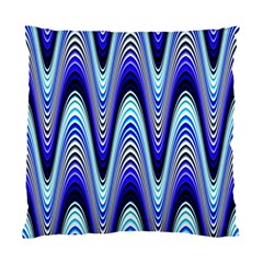 Waves Wavy Blue Pale Cobalt Navy Standard Cushion Case (two Sides) by Nexatart