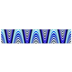 Waves Wavy Blue Pale Cobalt Navy Small Flano Scarf by Nexatart