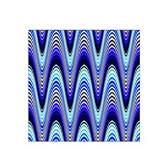 Waves Wavy Blue Pale Cobalt Navy Satin Bandana Scarf by Nexatart
