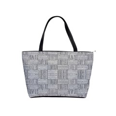 Texture Wood Grain Grey Gray Shoulder Handbags by Nexatart