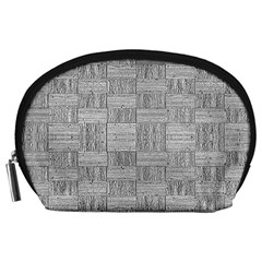 Texture Wood Grain Grey Gray Accessory Pouches (large)  by Nexatart