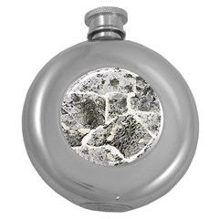 Coquina Shell Limestone Rocks Round Hip Flask (5 Oz) by Nexatart