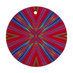 Burst Radiate Glow Vivid Colorful Round Ornament (two Sides) by Nexatart