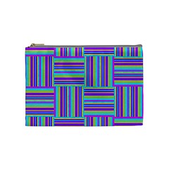 Geometric Textile Texture Surface Cosmetic Bag (medium)  by Nexatart