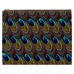 Peacock Feathers Bird Plumage Cosmetic Bag (xxxl)  by Nexatart