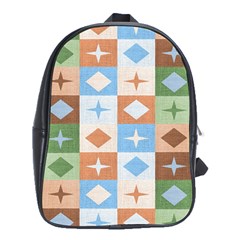 Fabric Textile Textures Cubes School Bag (xl) by Nexatart