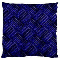 Cobalt Blue Weave Texture Standard Flano Cushion Case (two Sides) by Nexatart