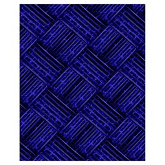 Cobalt Blue Weave Texture Drawstring Bag (small) by Nexatart