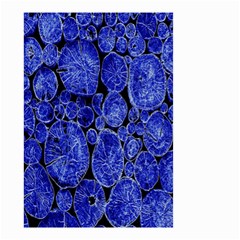 Neon Abstract Cobalt Blue Wood Small Garden Flag (two Sides)