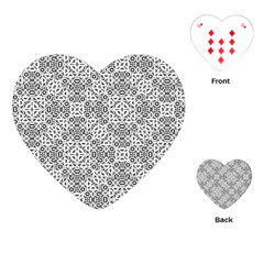 Black And White Oriental Ornate Playing Cards (heart)  by dflcprints