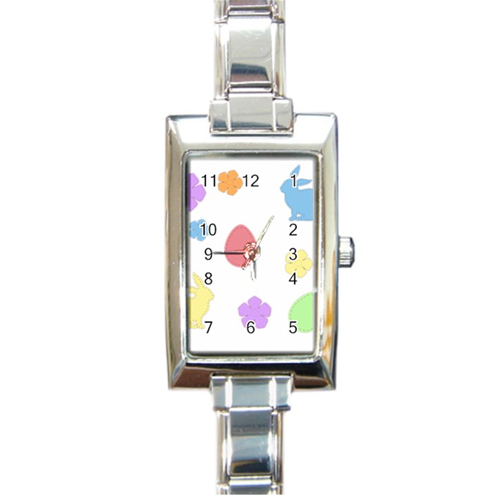 Easter Patches  Rectangle Italian Charm Watch