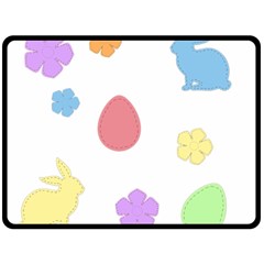 Easter Patches  Fleece Blanket (large)  by Valentinaart