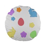 Easter Patches  Standard 15  Premium Flano Round Cushions Front