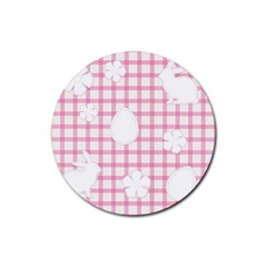 Easter Patches  Rubber Round Coaster (4 Pack)  by Valentinaart