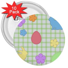 Easter Patches  3  Buttons (10 Pack)  by Valentinaart