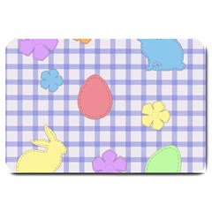 Easter Patches  Large Doormat  by Valentinaart