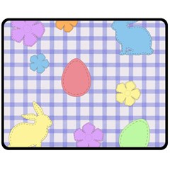 Easter Patches  Fleece Blanket (medium)  by Valentinaart