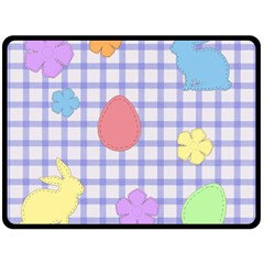 Easter Patches  Double Sided Fleece Blanket (large)  by Valentinaart