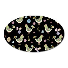 Easter Pattern Oval Magnet by Valentinaart