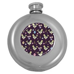 Easter Pattern Round Hip Flask (5 Oz) by Valentinaart