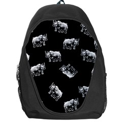 Rhino Pattern Backpack Bag by Valentinaart