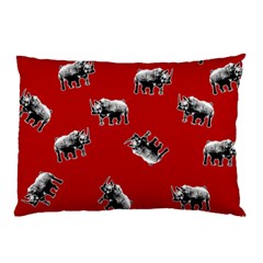 Rhino Pattern Pillow Case by Valentinaart