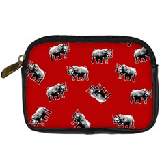 Rhino Pattern Digital Camera Cases by Valentinaart