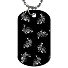 Rabbit Pattern Dog Tag (two Sides) by Valentinaart