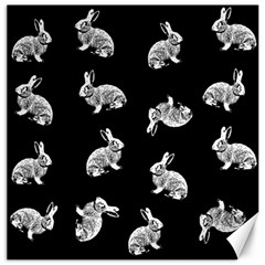 Rabbit Pattern Canvas 20  X 20   by Valentinaart