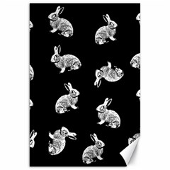 Rabbit Pattern Canvas 20  X 30   by Valentinaart