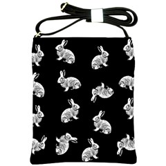 Rabbit Pattern Shoulder Sling Bags by Valentinaart