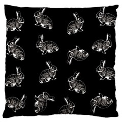 Rabbit Pattern Standard Flano Cushion Case (one Side) by Valentinaart