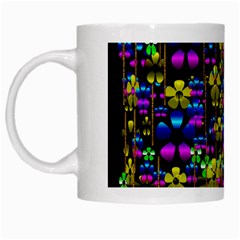 Flowers In The Most Beautiful  Dark White Mugs by pepitasart