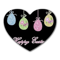 Easter Eggs Heart Mousepads by Valentinaart