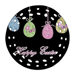 Easter Eggs Round Filigree Ornament (two Sides) by Valentinaart