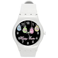 Easter Eggs Round Plastic Sport Watch (m) by Valentinaart