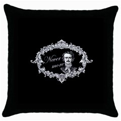 Edgar Allan Poe  - Never More Throw Pillow Case (black) by Valentinaart