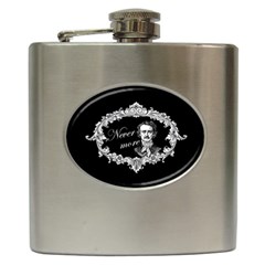 Edgar Allan Poe  - Never More Hip Flask (6 Oz) by Valentinaart