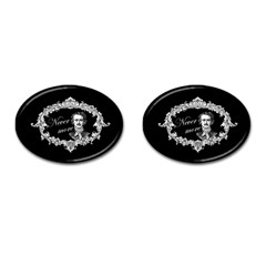 Edgar Allan Poe  - Never More Cufflinks (oval) by Valentinaart